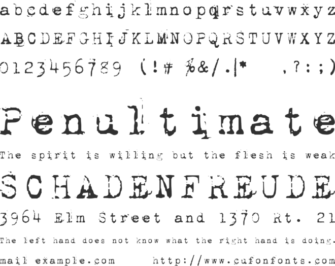 1942 report font preview