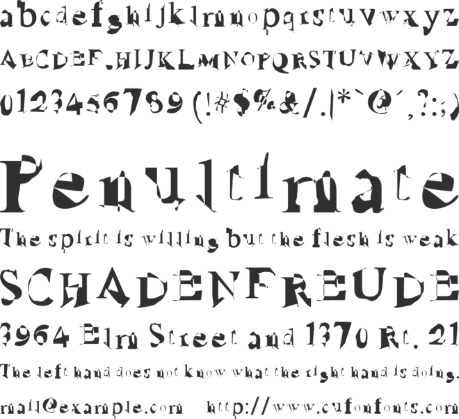 Ruined Serif font preview
