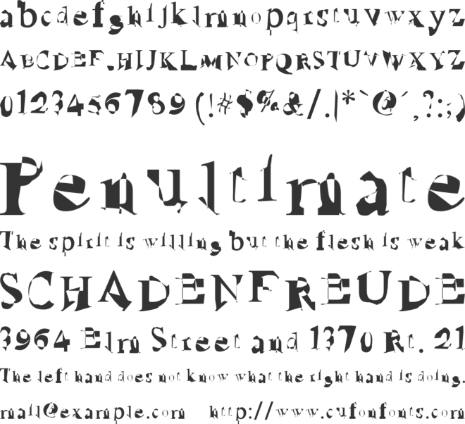 Ruined Serif font preview