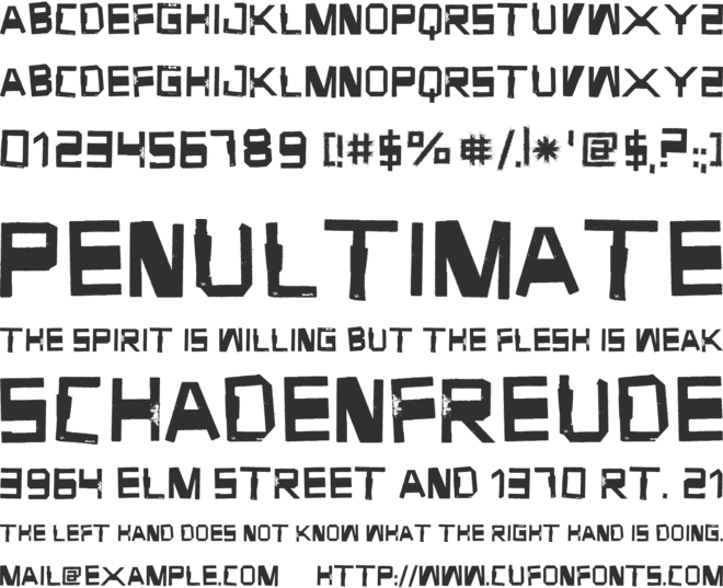 Forgotten Junk font preview