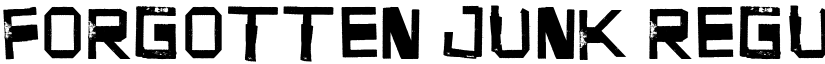Forgotten Junk Regular font