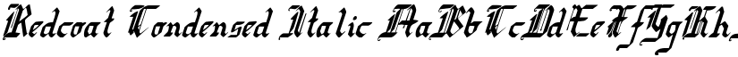 Redcoat Condensed Italic font