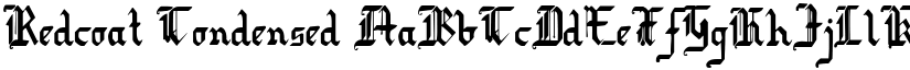 Redcoat Condensed font