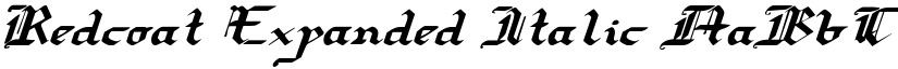 Redcoat Expanded Italic font