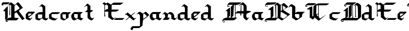 Redcoat Expanded font