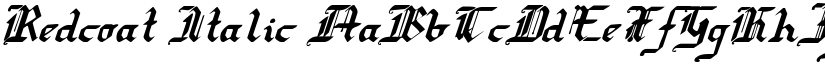 Redcoat Italic font
