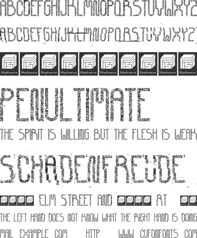 Corrupted Democrazy font preview