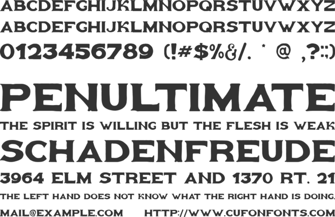 Goldfather font preview