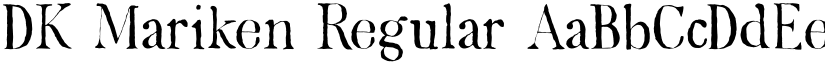 DK Mariken Regular font