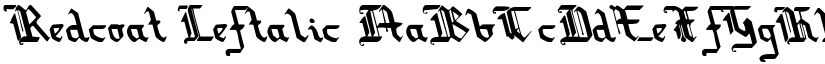 Redcoat Leftalic font