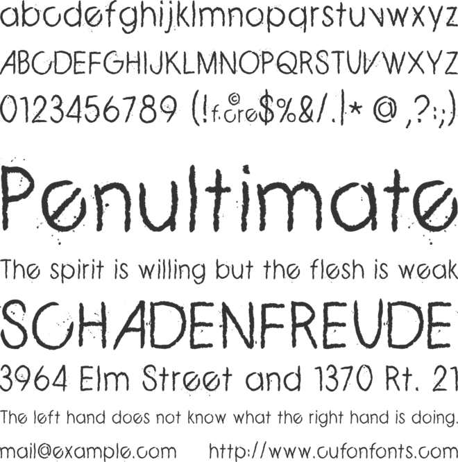 ZERO_CRE font preview