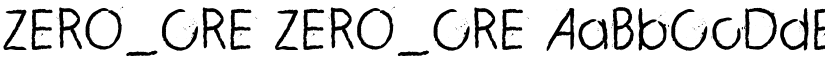 ZERO_CRE ZERO_CRE font