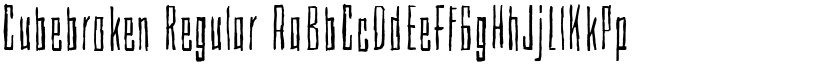 Cubebroken Regular font