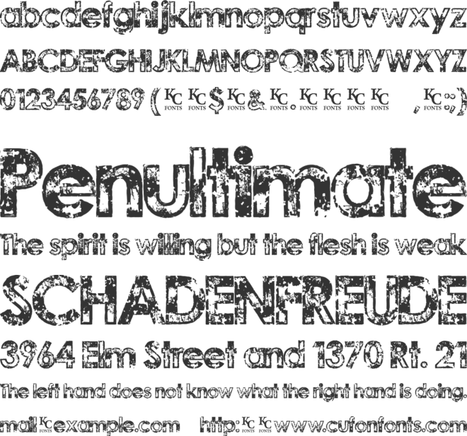 Tragic Vision font preview