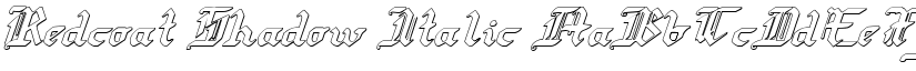 Redcoat Shadow Italic font