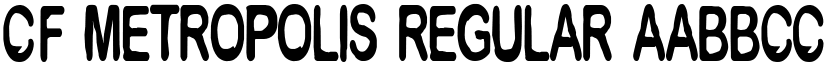 CF Metropolis Regular font