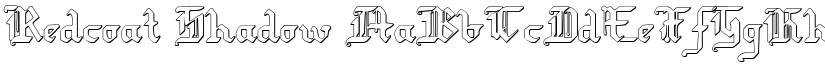 Redcoat Shadow font