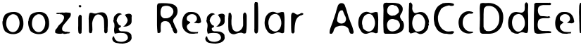oozing Regular font