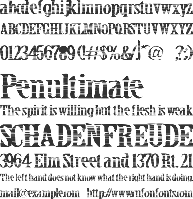 CrackBars font preview