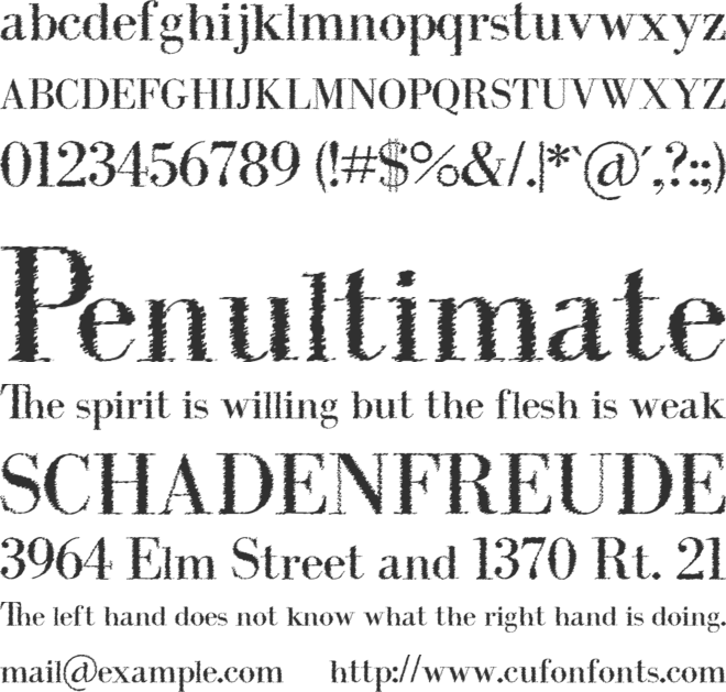 IntellectaBodoned Trash font preview