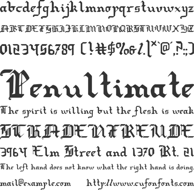 Redcoat font preview