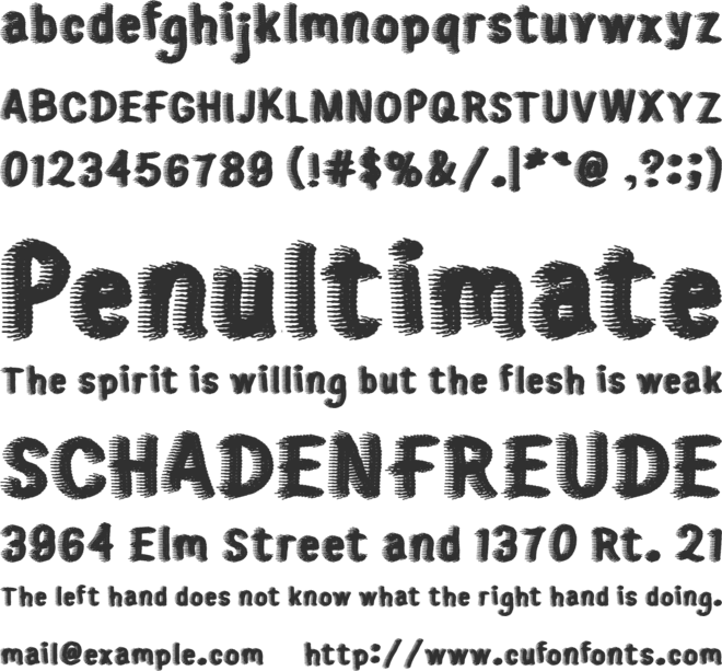 sweater font preview