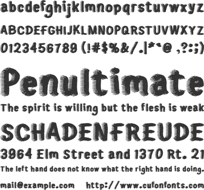 sweater font preview