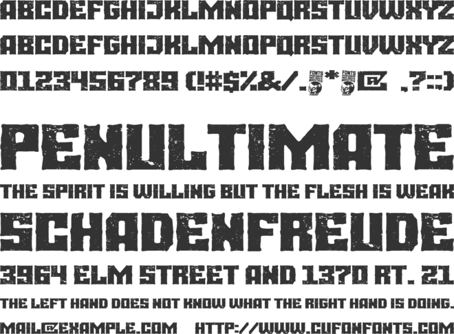 Burgos city font preview