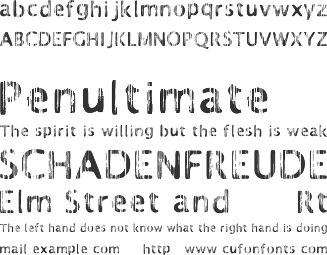 VTKS LAUNDRY font preview