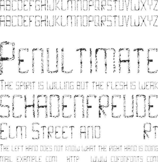 Skidmarks font preview