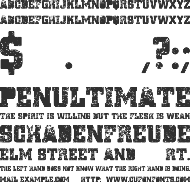 Ignoreland A font preview