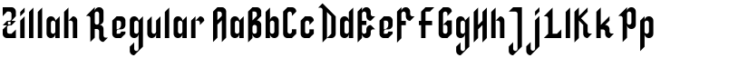 Zillah Regular font