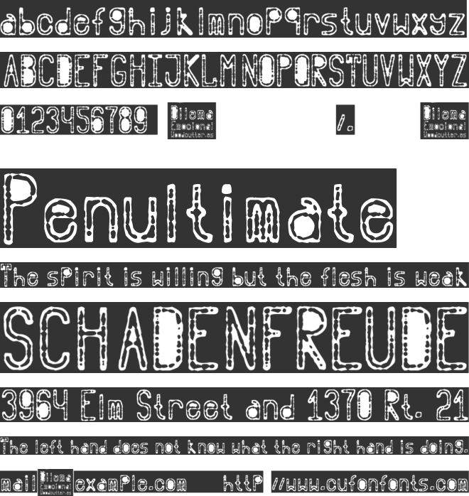 Dilema Emocional font preview