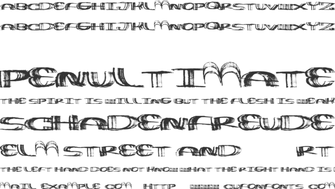 WideThin font preview