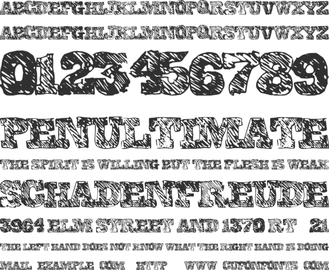 CollegeScribble font preview