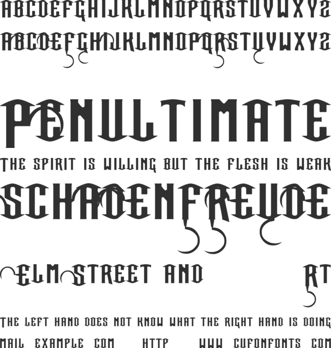 Our Sacred Rights font preview
