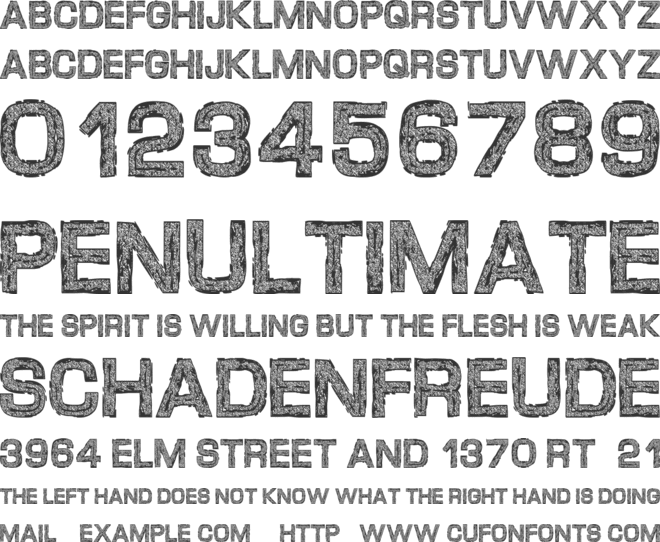 Desgarvuda font preview