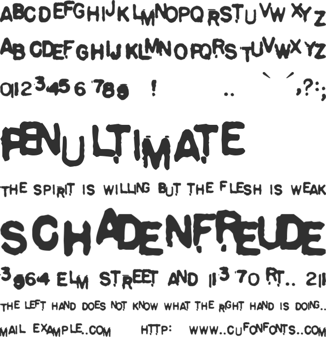 Pulp Stories font preview