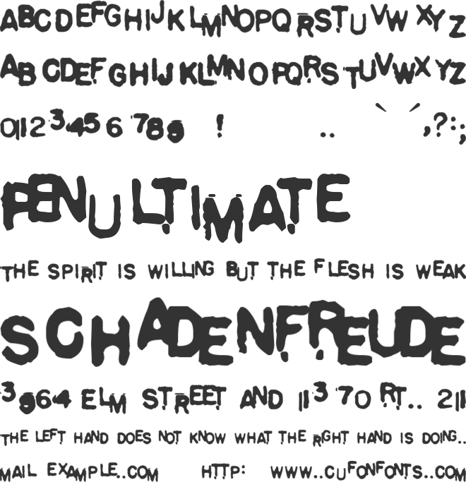 Pulp Stories font preview