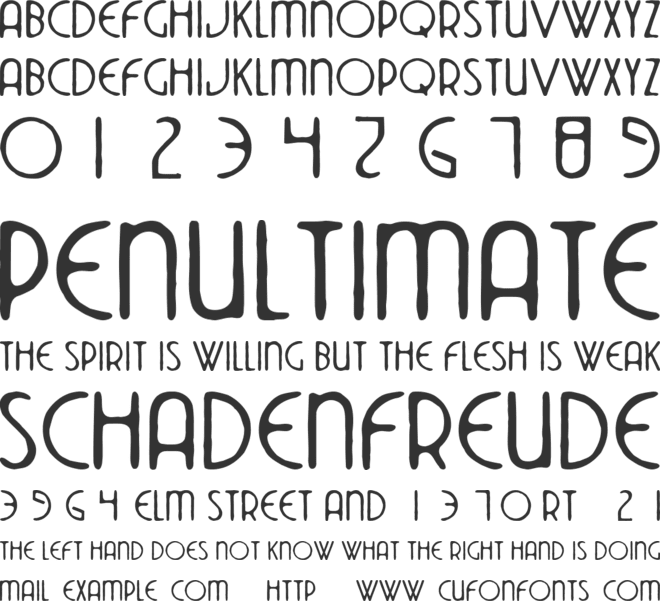 DekoSide font preview