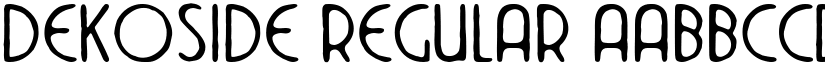 DekoSide Regular font