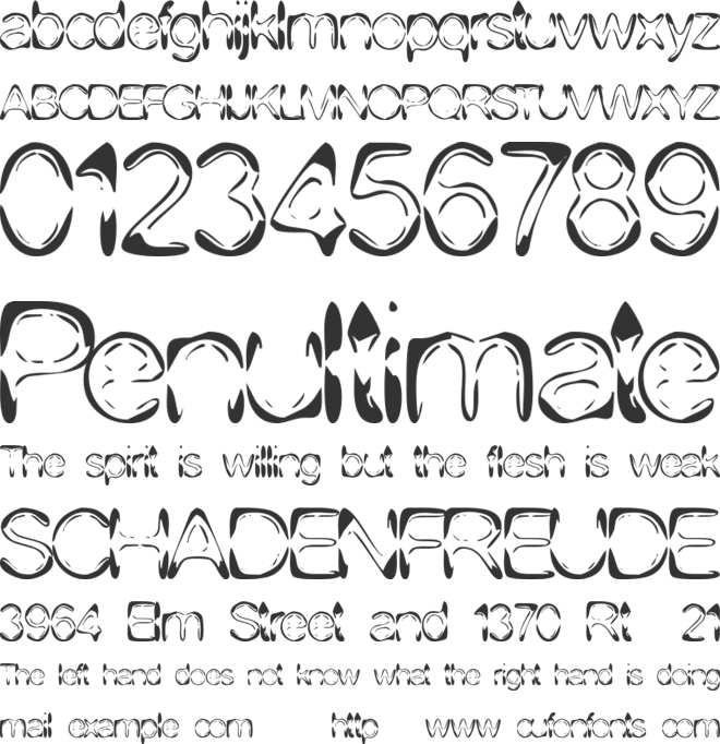 DJ 4Skin font preview