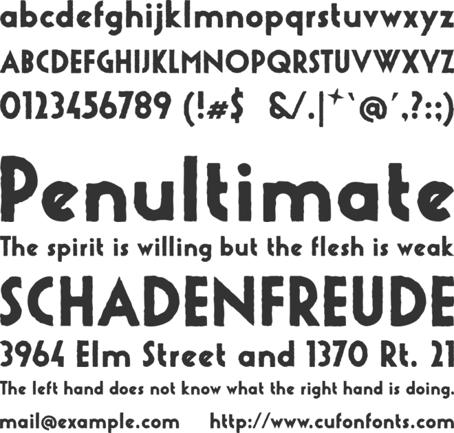 Urban Stone font preview