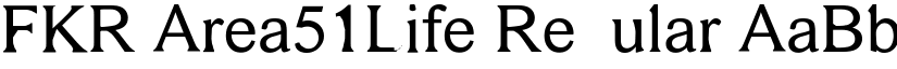 FKR Area51Life Regular font