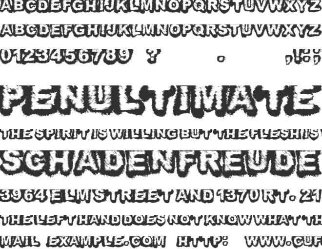 Snuff font preview