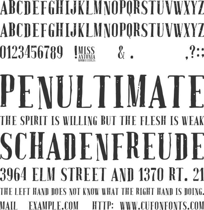 Miss Antonia font preview