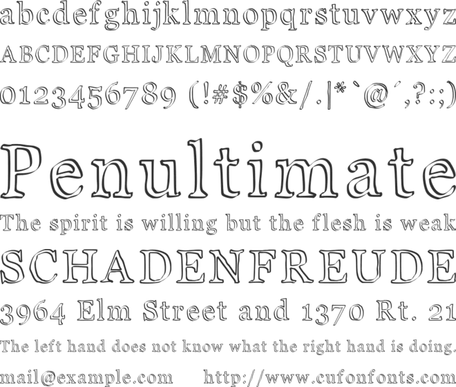 JD Carnival font preview