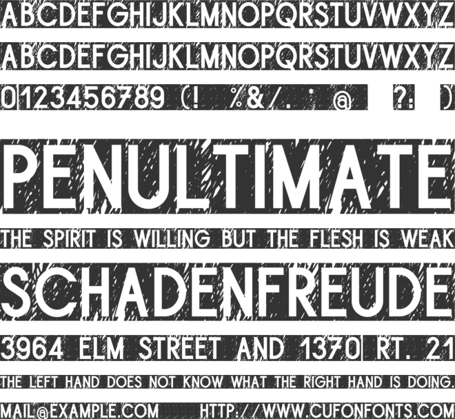 Brouillis font preview