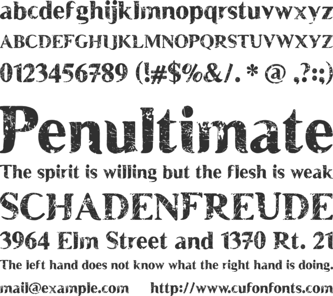 MUSCLE_CRE font preview