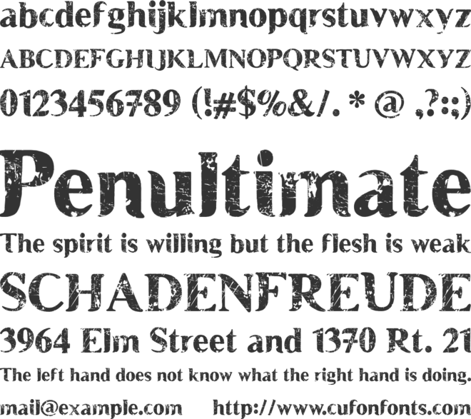 MUSCLE_CRE font preview